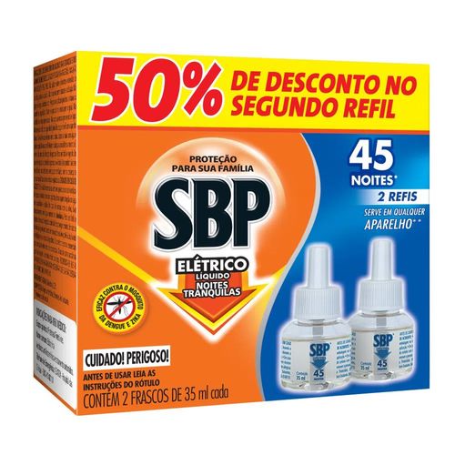 Inseticida Sbp Led 45N Refil Multi Promo 2X35ML