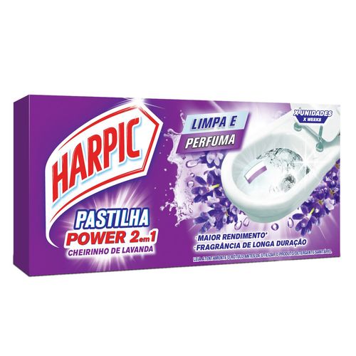 Harpic Pastilha Adesiva 2Em1 Lavanda 3X9G