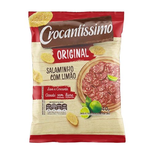 Snack De Trigo Crocant.Salaminho Com Limao 45G