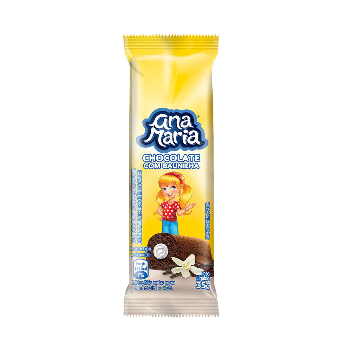 Bolo Ana Maria Chocolate Com Baunilha 35G