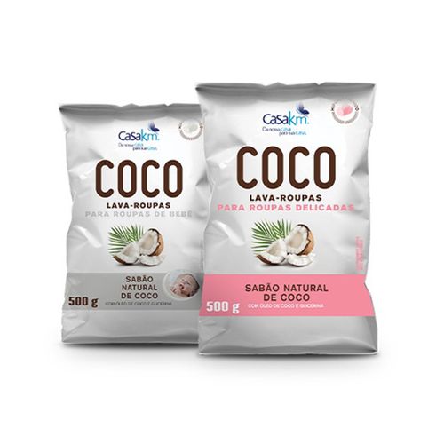 Detergente Em Pó Casakm Coco Roupas Delicadas 500G