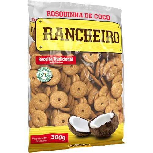 Biscoito Rancheiro Rosca Coco 300G