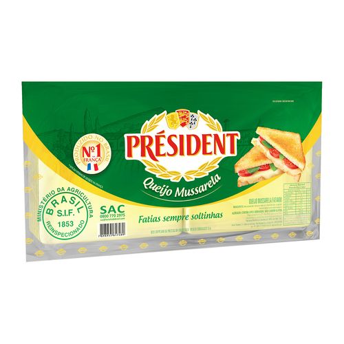 Queijo Mussarela President Fatiado 1KG
