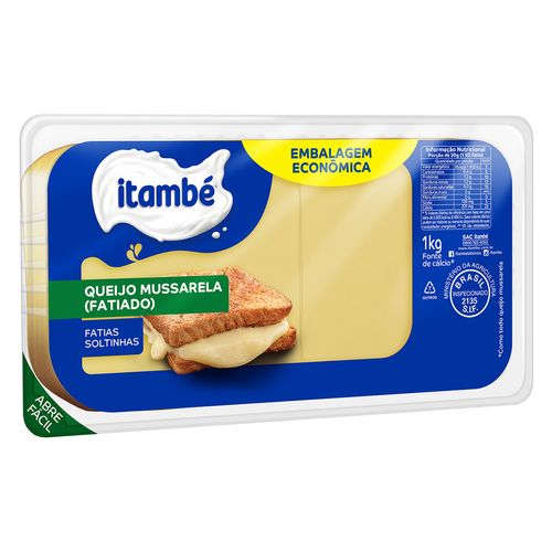 Queijo mussarela itambe fatiado 1KG