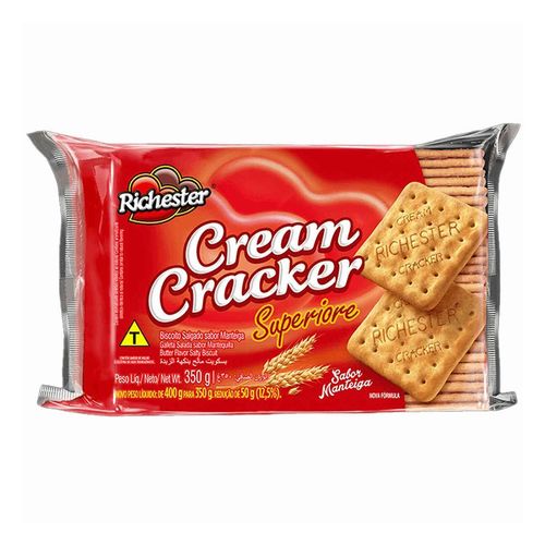 Biscoito Richester Cream Cracker 350G