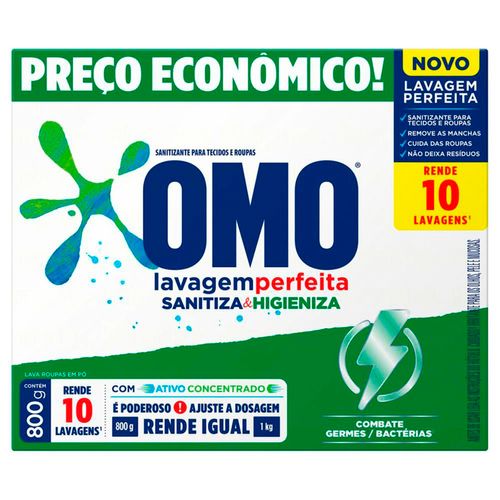 Detergente Em Pó Omo Protecao Anti Odor 800G