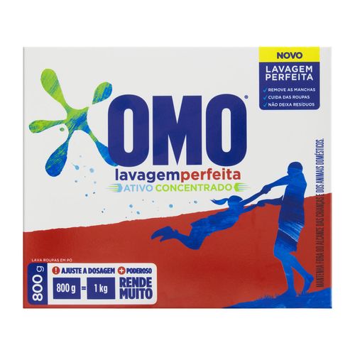 Detergente Em Pó Omo Protecao Anti Odor 800G