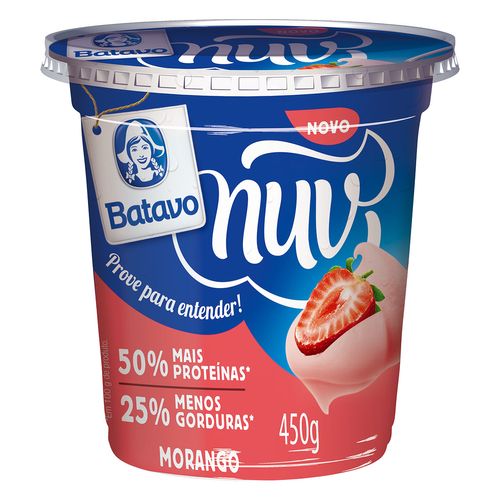 Creme Quark Batavo Nuv Morango 450G