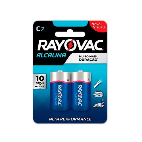 PILHA RAYOVAC ALCALINA SM MEDIA C/2C