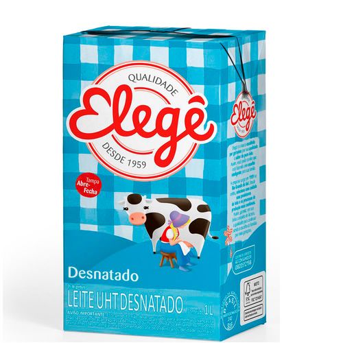 Leite Longa Vida Elege Desnatado 1L