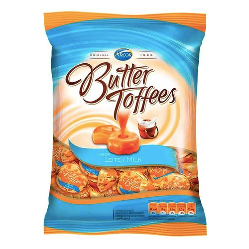 Bala Arcor Butter Toffes Leite 100G
