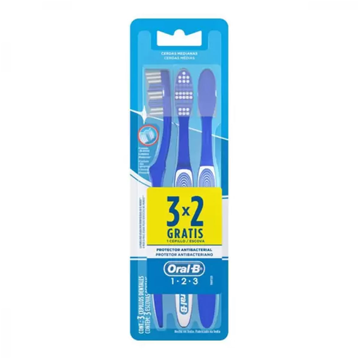 Escova Dental Oral B 123 Limp.Brilhante L3P2