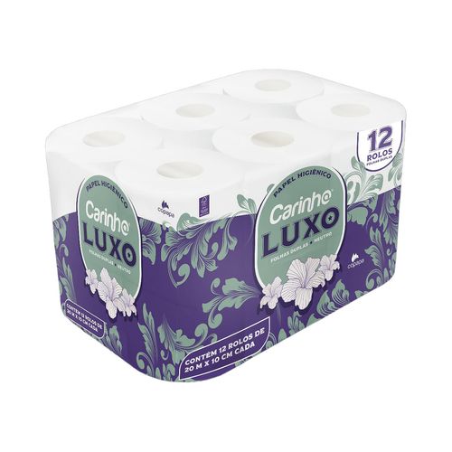 Papel Higienico Carinho Luxo Folha Dupla 20M L12P11