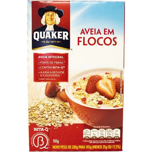 Aveia Quaker Flocos Regulares 165G