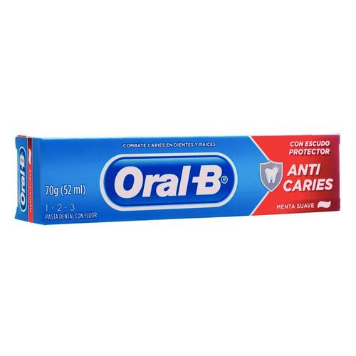 Creme Dental Oral B 1 2 3 Anti Caries Menta Suave 70G