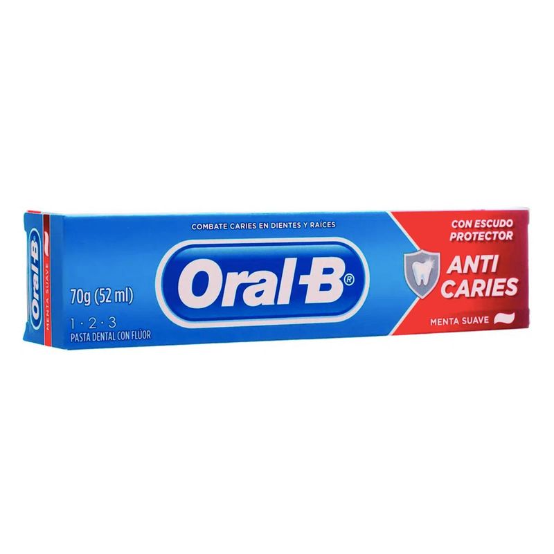 Creme-dental-oral-b-123-a-caries-menta-suave-70G