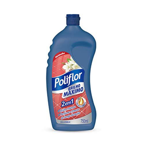 Cera Poliflor Brilho Maximo Vermelha 750ML