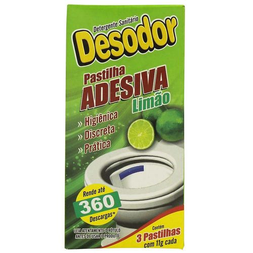 Pastilha Sanitizante Adesiva Desodor Limao 35G