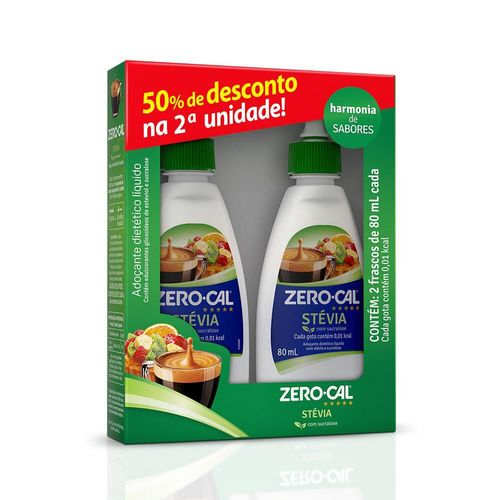 Adocante Zero-Cal Stevia Promo 2X80ML