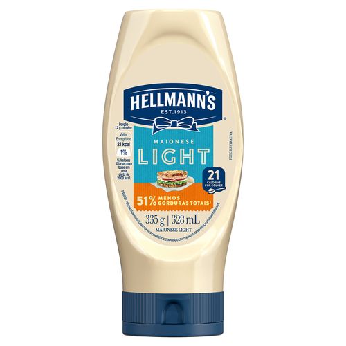 Maionese Hellmanns Light Squeeze 335G