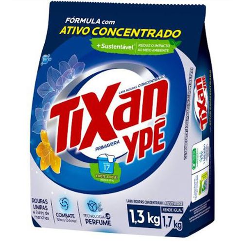 Detergente Em Pó Tixan Ype Primavera Sache 1,3KG