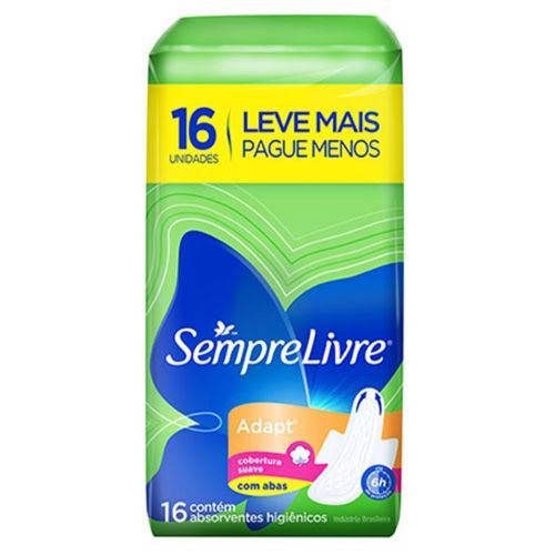 Absorvente sempre livre suave c/abas prom L16P14