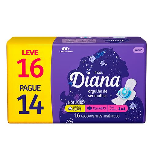 Absorvente Diana Noturno Abas Suave C/16