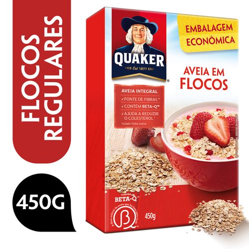 Aveia Quaker Flocos Regulares 450G