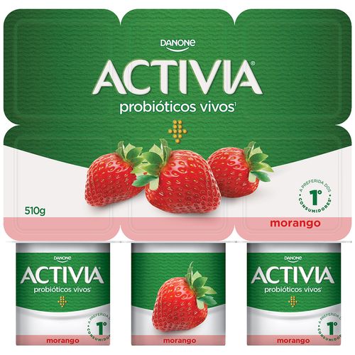 Leite Fermentado Activia Polpa Morango 600G
