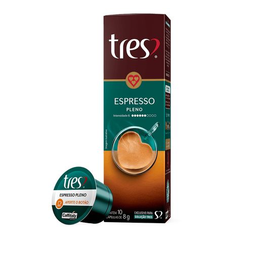 Capsula Tres Cafe Expresso Pleno 10X8G