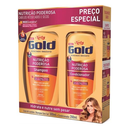 Kit Niely Gold Sh+Cd Nutricao Poderosa 500ML