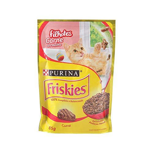 Racao Friskies Filh.Carne Ao Molho Sh 85G