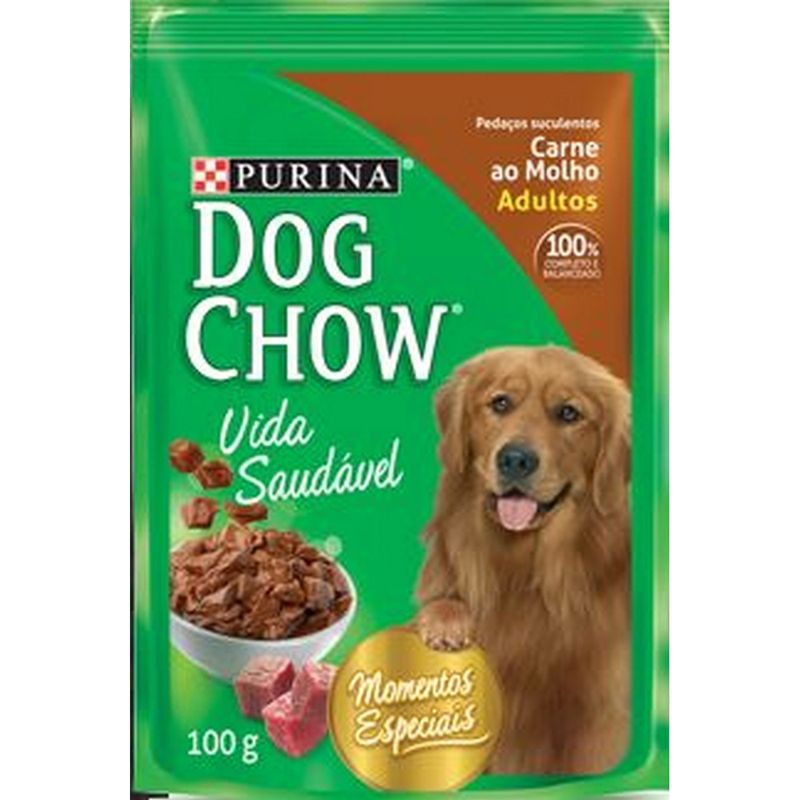 Racao-dog-chow-adulto-carne-ao-molho-sache-100G