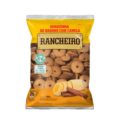 Biscoito Rancheiro Rosca Banana/Canela 300G