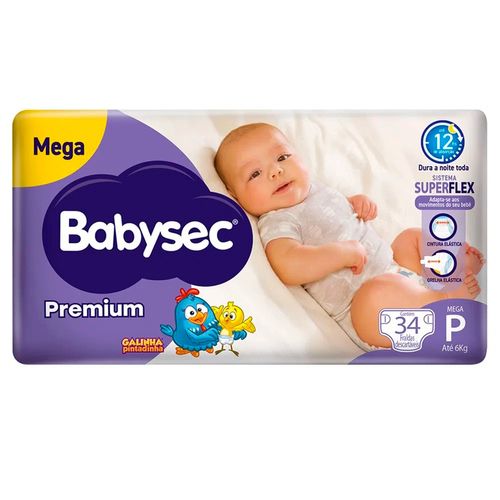 Fralda Babysec Premium Mega P C/34