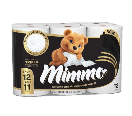 Papel Higienico Mimmo Folha Tripla Neutro 20M L12P11