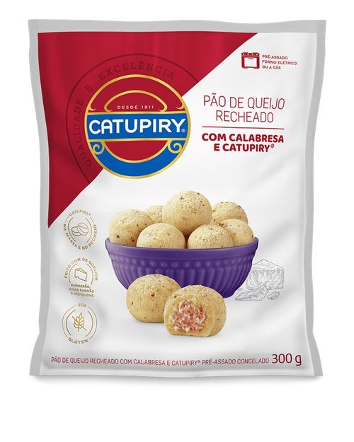 Pao Queijo Catupiry Calabresa Recheado 300G