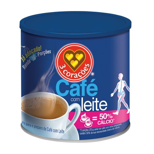 Cafe Com Leite 3 Coracoes Com Calcio 330G