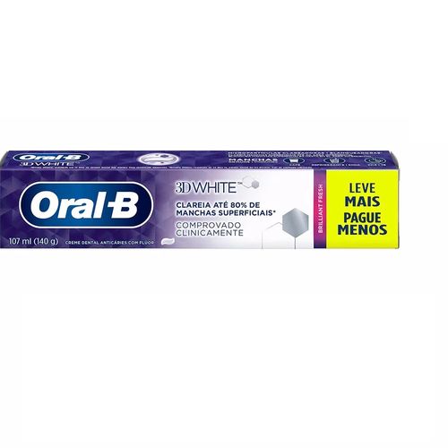 Creme Dental Oral B 3-D White Brilliant 140G