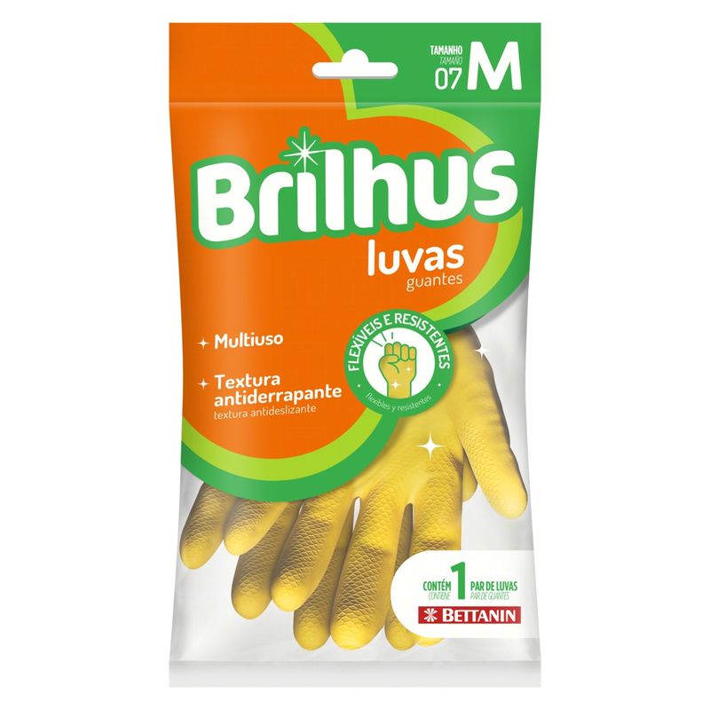 LUVA-BRILHUS-LATEX-M-UNIDADE
