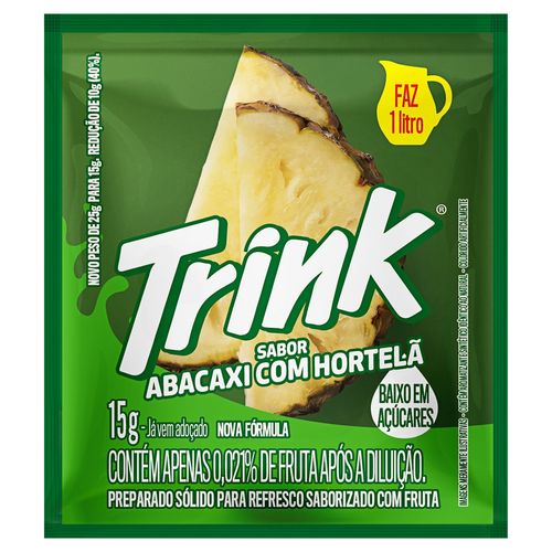 Refresco Em Po Trink Abacaxi Com Hortela 15G