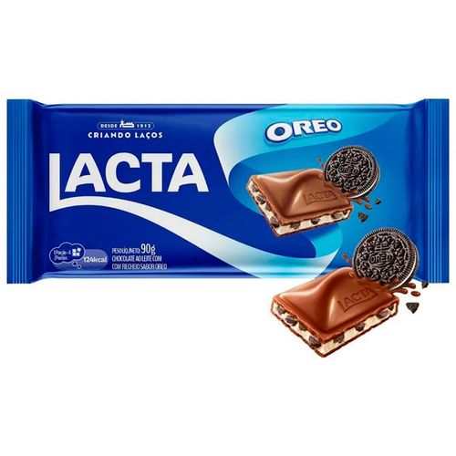 Chocolate Em Barra Lacta Ao Leite Oreo 90G