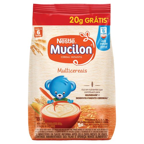 Mucilon Multicereais Sache 20G Gratis 180G