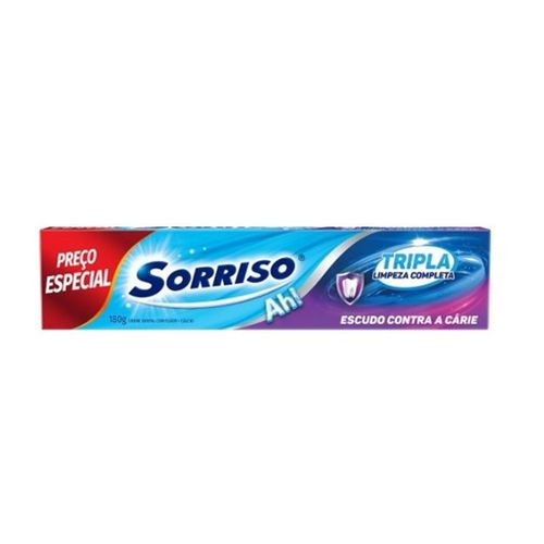 Creme Dental Sorriso Tripla Limpeza Completa 180G