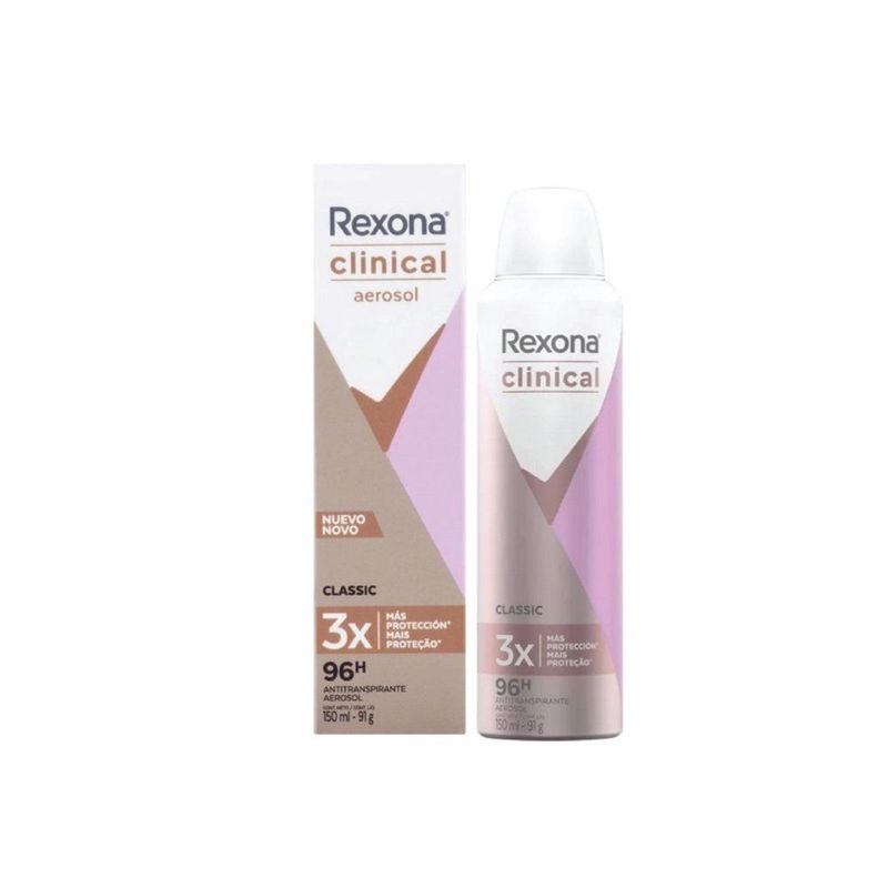 Desodorante Aerosol Rexona Clinical Feminino Classic 91g