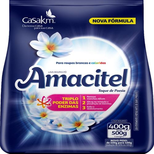 Detergente Em Pó Amacitel Toque De Poesia Sache 500G