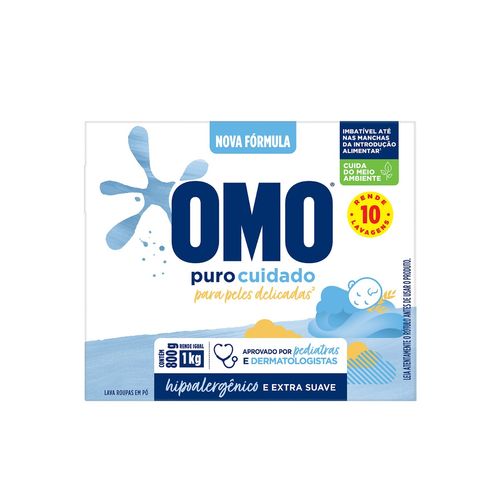 Detergente Em Pó Omo Protecao Anti Odor 800G