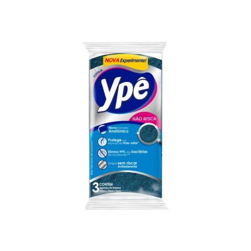 Esponja Ype Sintetica Nao Risca Com 3 UNIDADE