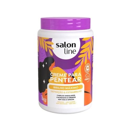 Creme Para Pentear Salon Line Brilho Maximo 1KG