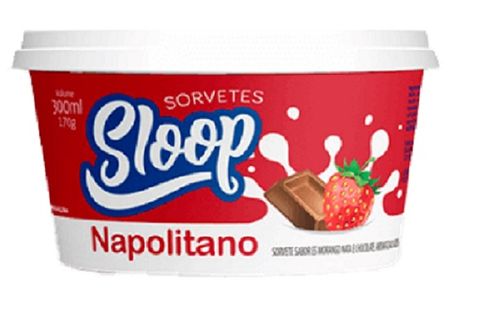 Sorvete Sloop Napolitano Copo 300ML